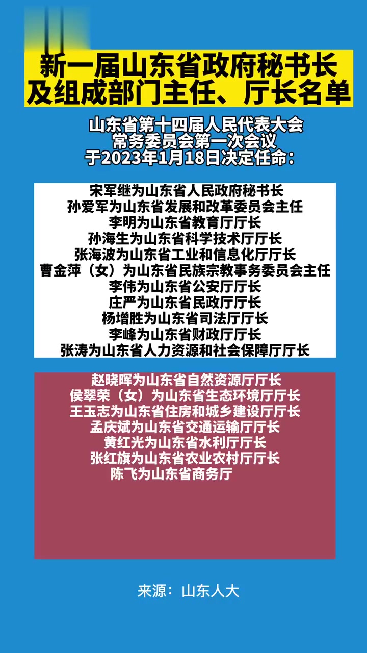 山东省人事大调整，塑造未来，激发新动能新篇章